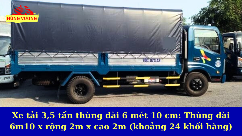 Xe 3.5 tấn chở được bao nhiêu khối - Vận tải Hùng Vương