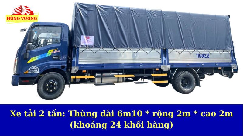Xe tải chở hàng 2 tấn thùng dài 6m10