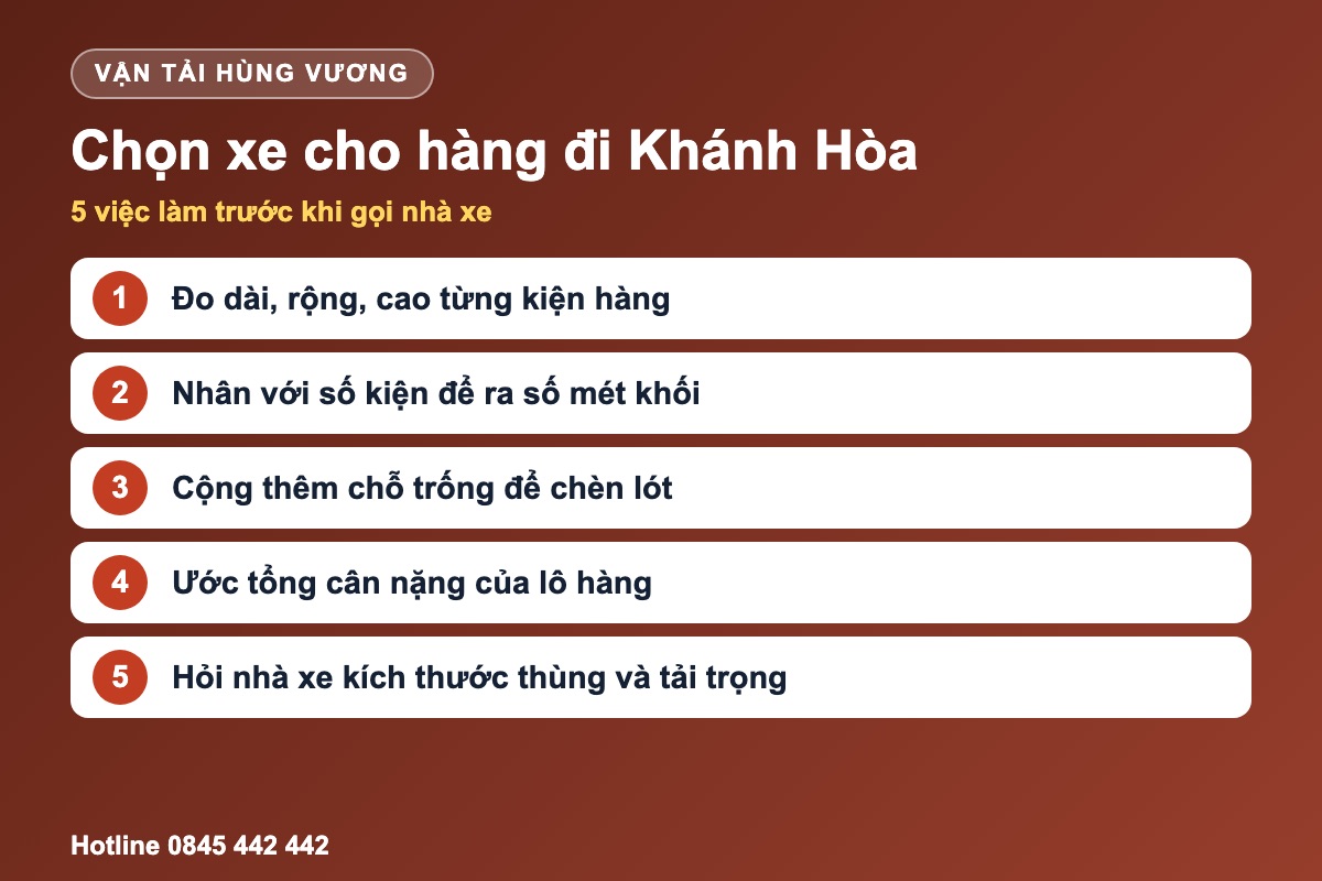 5 việc cần làm để chọn xe tải chở hàng Đà Nẵng đi Khánh Hòa